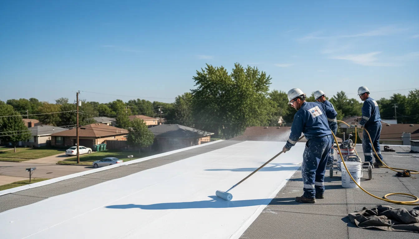 Commercial roof coating in Whittington, IL near me